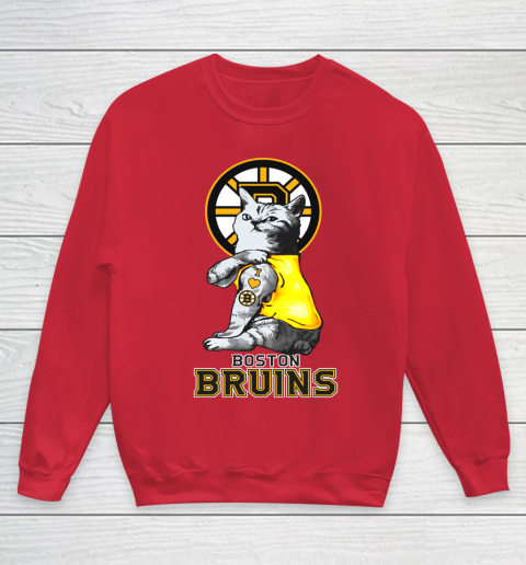 NHL My Cat Loves Boston Bruins Hockey Youth Sweatshirt 7