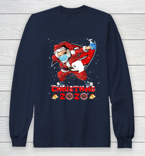 Tampa Bay Buccaneers Funny Santa Claus Dabbing Christmas 2020 NFL Long Sleeve T-Shirt 2