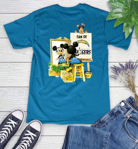NFL Football Los Angeles Chargers Mickey Drawing Shirt 76