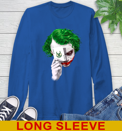 Milwaukee Bucks NBA Basketball Joker Card Shirt Long Sleeve T-Shirt - Image 12