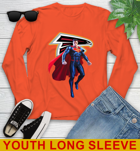 NFL Superman DC Sports Football Atlanta Falcons Youth Long Sleeve 4