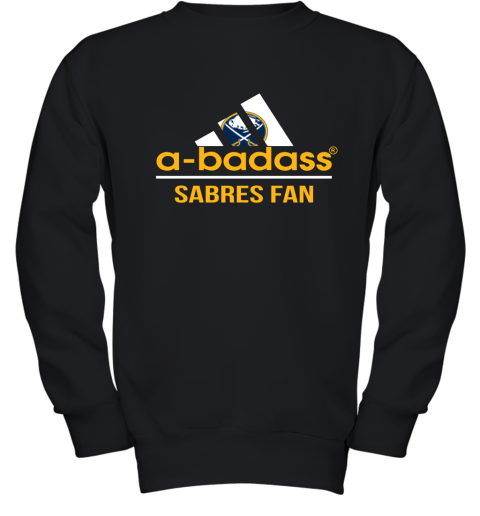 NHL A Badass Buffalo Sabres Fan Adidas Hockey Sports Youth Sweatshirt