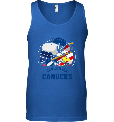 Vancouver Canucks Ice Hockey Snoopy And Woodstock NHL Tank Top
