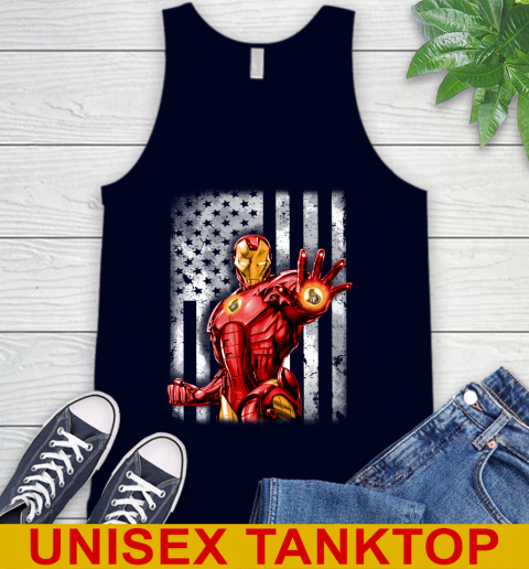 Ottawa Senators NHL Hockey Iron Man Avengers American Flag Shirt Tank Top - Image 3