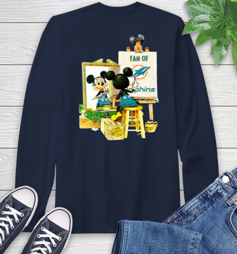 NFL Football Miami Dolphins Mickey Drawing Shirt 56
