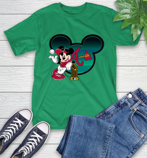 MLB Atlanta Braves The Commissioner's Trophy Mickey Mouse Disney T-Shirt 7
