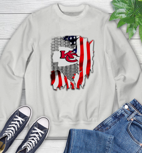 Kansas City Chiefs NFL Football American Flag Sweatshirt 5