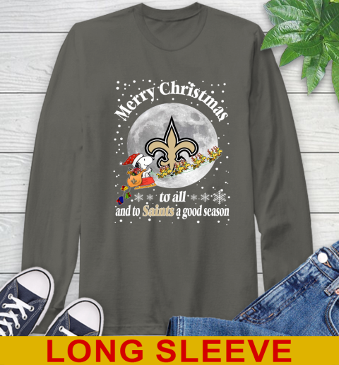 New Orleans Saints Merry Christmas To All And To Saints A Good Season NFL Football Sports Long Sleeve T-Shirt 10
