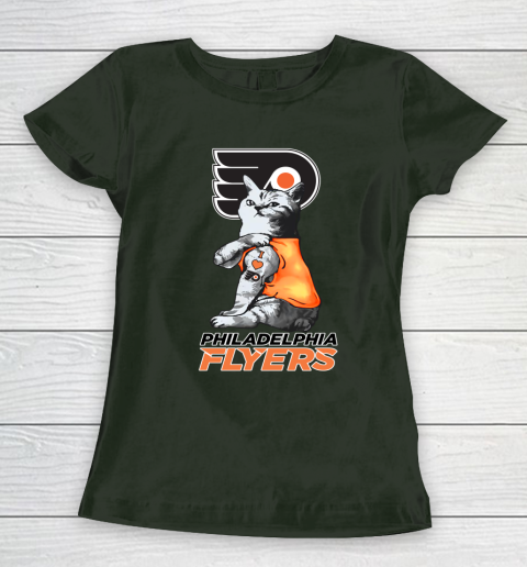 NHL My Cat Loves Philadelphia Flyers Hockey Women's T-Shirt 4