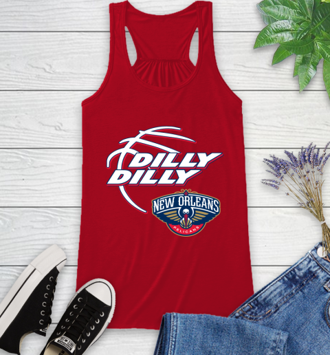 NBA New Orleans Pelicans Dilly Dilly Basketball Sports Racerback Tank 6