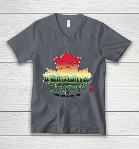 Beer Lover Funny Shirt O'Keefe Brewery  Brewed in Canada V-Neck T-Shirt 4