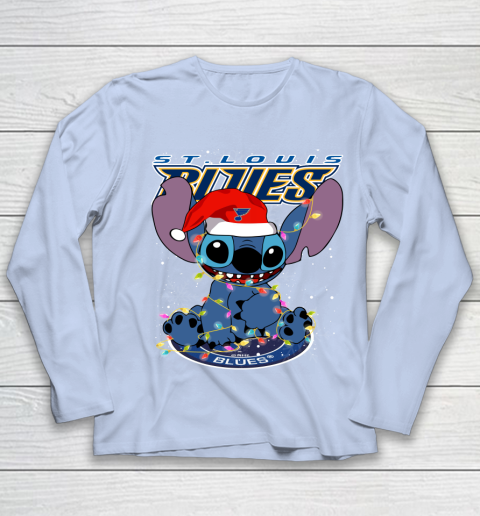 St.Louis Blues NHL Hockey noel stitch Christmas Youth Long Sleeve 5