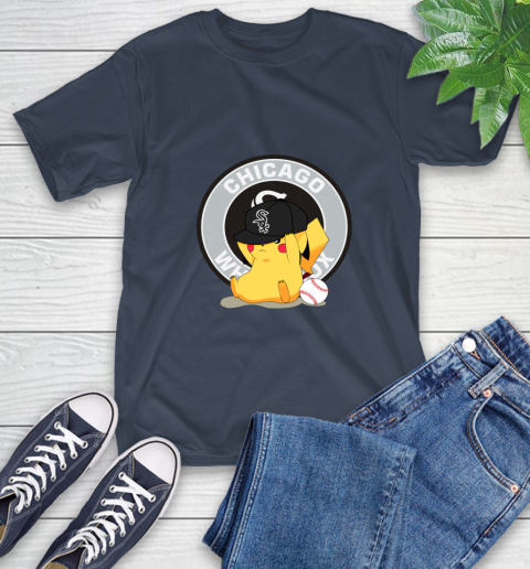 MLB Pikachu Baseball Sports Chicago White Sox T-Shirt 4