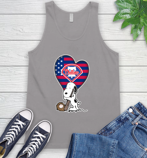 Philadelphia Phillies MLB Baseball The Peanuts Movie Adorable Snoopy Tank Top 4