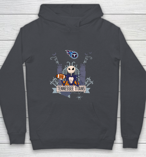 NFL Tennessee Titans Football Jack Skellington Halloween Youth Hoodie 5