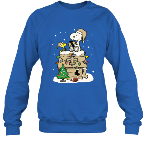 9flb a happy christmas with new orleans saints snoopy sweatshirt 35 front royal