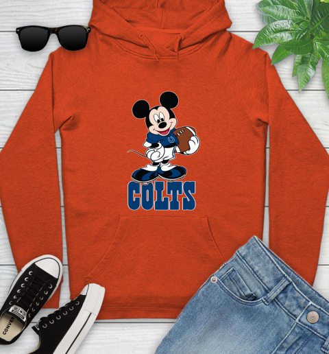 NFL Football Indianapolis Colts Cheerful Mickey Mouse Shirt Youth Hoodie 5