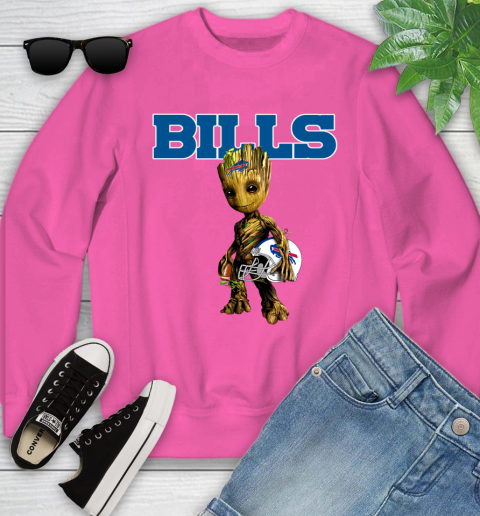 Buffalo Bills NFL Football Groot Marvel Guardians Of The Galaxy Youth Sweatshirt 7