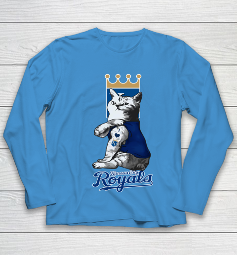 MLB Baseball My Cat Loves Kansas City Royals Youth Long Sleeve 5