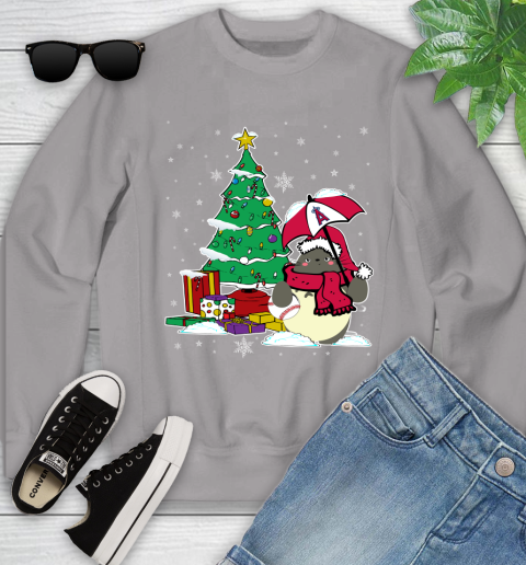 Los Angeles Angels MLB Baseball Cute Tonari No Totoro Christmas Sports Youth Sweatshirt 3