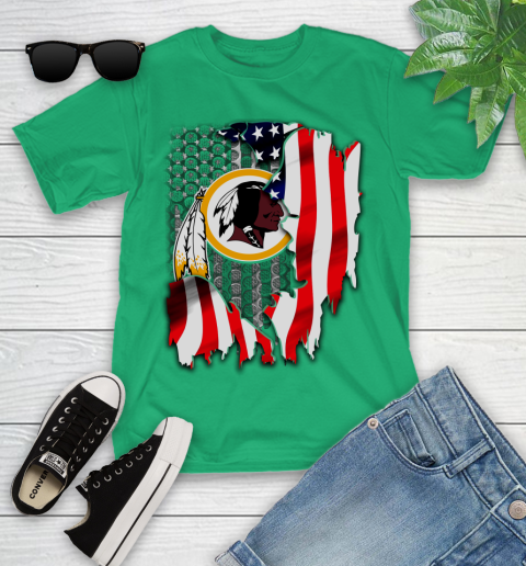 Washington Redskins NFL Football American Flag Youth T-Shirt 8