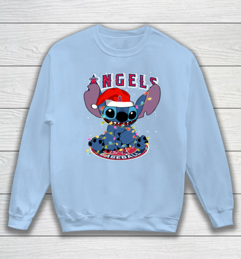 Los Angeles Angels MLB noel stitch Baseball Christmas Sweatshirt 4