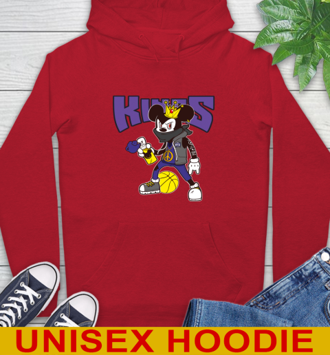 Sacramento Kings NBA Basketball Mickey Peace Sign Sports Hoodie 10