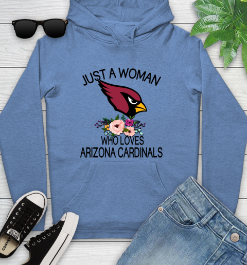 NFL Just A Woman Who Loves Arizona Cardinals Football Sports Youth Hoodie 8