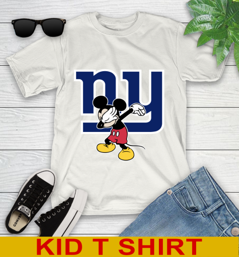 New York Giants NFL Football Dabbing Mickey Disney Sports Youth T-Shirt