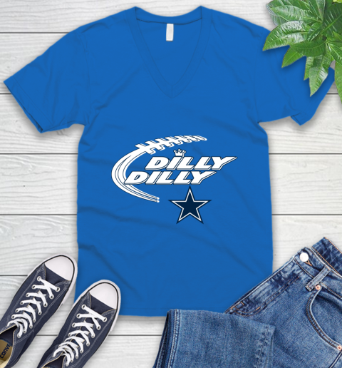 NFL Dallas Cowboys Dilly Dilly Football Sports V-Neck T-Shirt 6