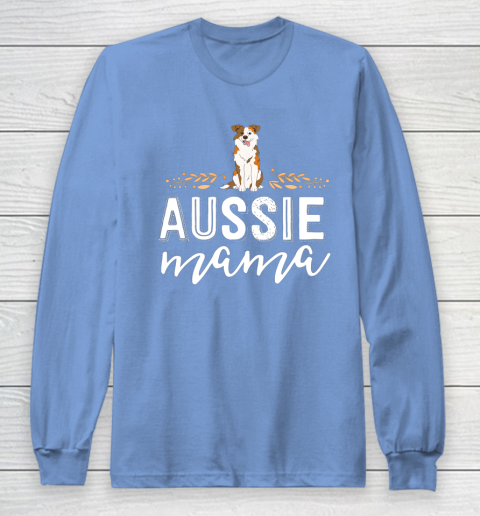 Dog Mom Shirt Aussie Mama Dog Mom Shirt For Women Australian Shepherd Long Sleeve T-Shirt 8