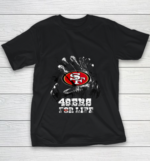 Halloween Football Handshake SanFrancisco 49er For Life Fan Youth T-Shirt
