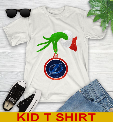 Tampa Bay Lightning Grinch Merry Christmas NHL Hockey Youth T-Shirt