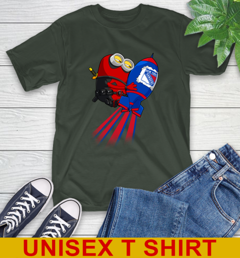 NHL Hockey New York Rangers Deadpool Minion Marvel Shirt T-Shirt 6
