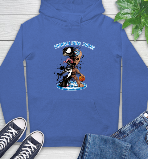 NBA Philadelphia 76ers Basketball Venom Groot Guardians Of The Galaxy Hoodie 10 NBA Philadelphia 76ers Basketball Venom Groot Guardians Of The Galaxy Hoodie - Image 10
