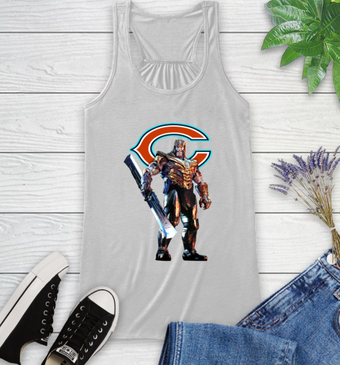 NFL Thanos Gauntlet Avengers Endgame Football Chicago Bears Racerback Tank
