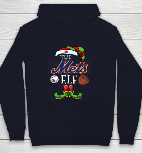 New York Mets Christmas ELF Funny MLB Youth Hoodie 2