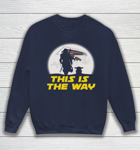 Atlanta Falcons NFL Football Star Wars Yoda And Mandalorian This Is The Way Sweatshirt 2
