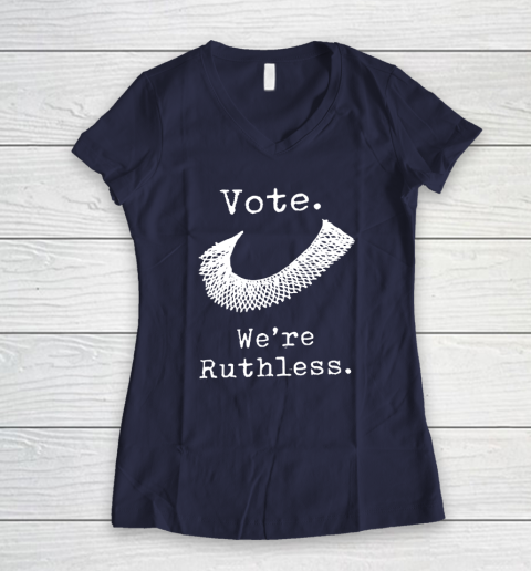 Women Vote We're Ruthless Women's V-Neck T-Shirt 7