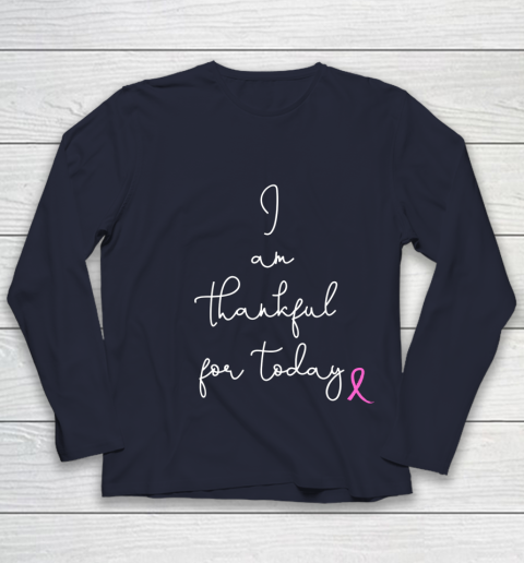 Womens Fighting Breast Cancer Product Gift Battling Through Chemo Youth Long Sleeve 2
