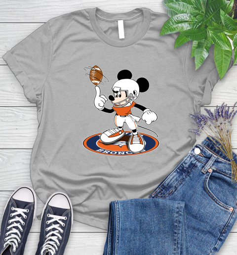 NFL Football Denver Broncos Cheerful Mickey Disney Shirt Women's T-Shirt 5