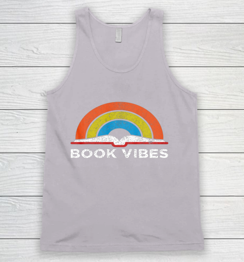 Reading Rainbow t shirt Vintage Retro Book Vibes Rainbow Gift for Reading Lovers Tank Top 3