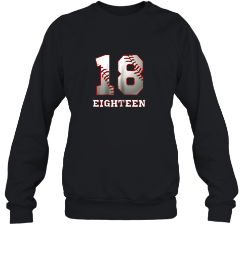 Baseball Number Player No 18 Jersey Sweatshirt