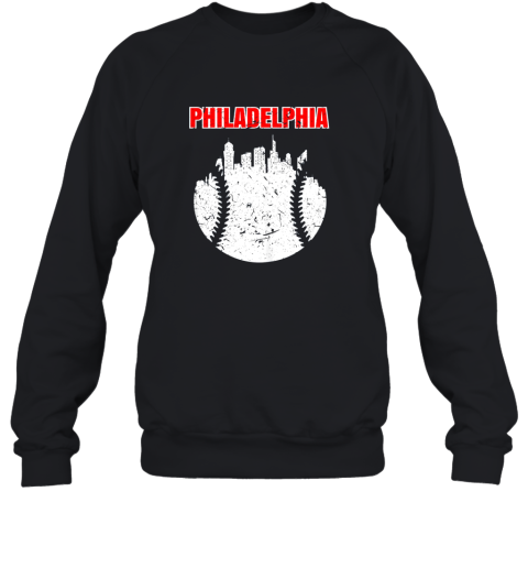 Vintage Philadelphia Cityscape Baseball Retro Sweatshirt