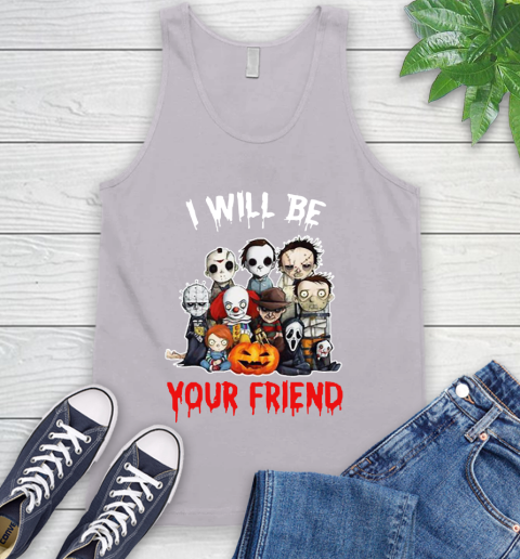 Halloween Horror Movie Characters Chibi I Will Be Your Friend Tank Top 3