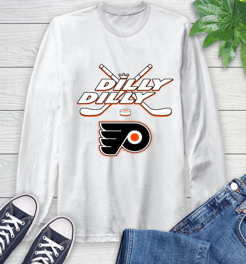 NHL Philadelphia Flyers Dilly Dilly Hockey Sports Long Sleeve T-Shirt