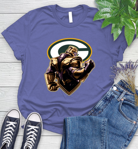NFL Thanos Avengers Endgame Football Sports Green Bay Packers Women's T-Shirt 11