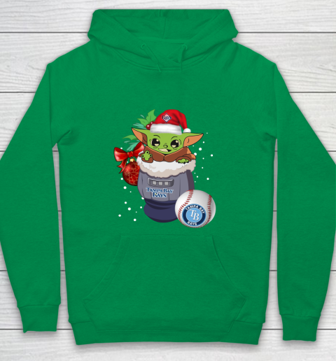 Tampa Bay Rays Christmas Baby Yoda Star Wars Funny Happy MLB Youth Hoodie 6