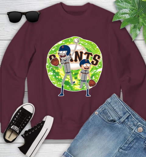 MLB San Francisco Giants Rick And Morty Baseball Sports Youth Sweatshirt 5