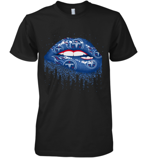 Biting Glossy Lips Sexy Tennessee Titans NFL Football Premium Men's T-Shirt